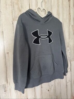 Under Armour Gray Hoodie with‎ Black Logo